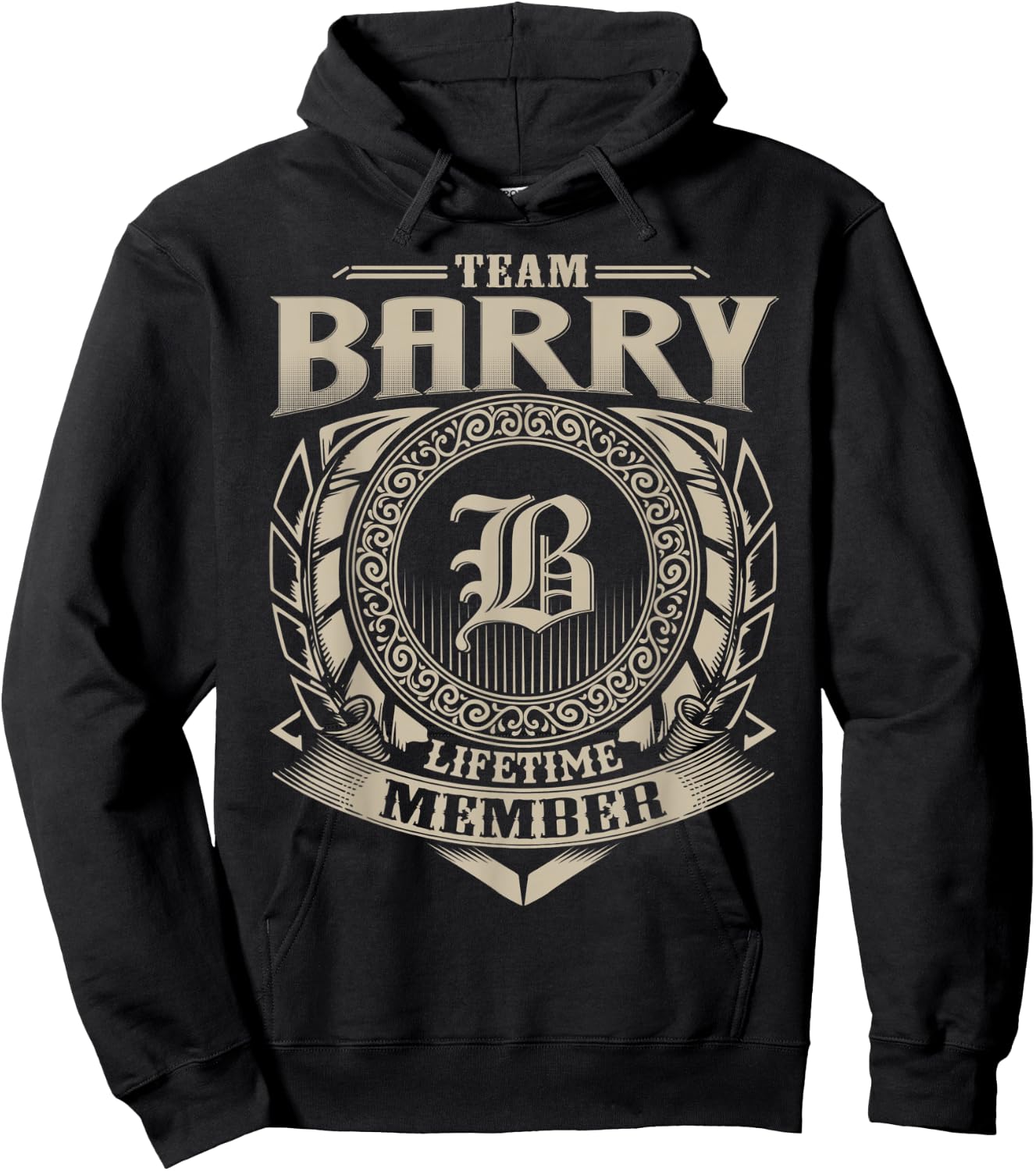 Team BARRY Lifetime Member Vintage BARRY Family Hoodie - Hoodie | Black