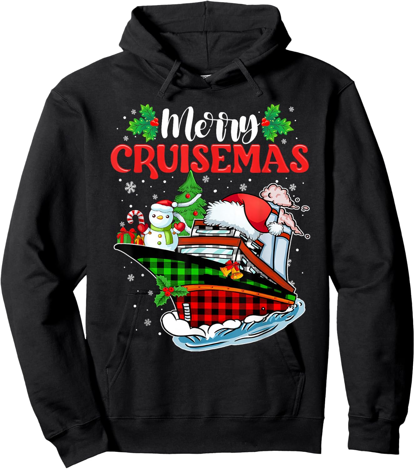Merry Cruisemas 2025 Funny Cruise Squad Christmas 2025 Hoodie - Hoodie | Black