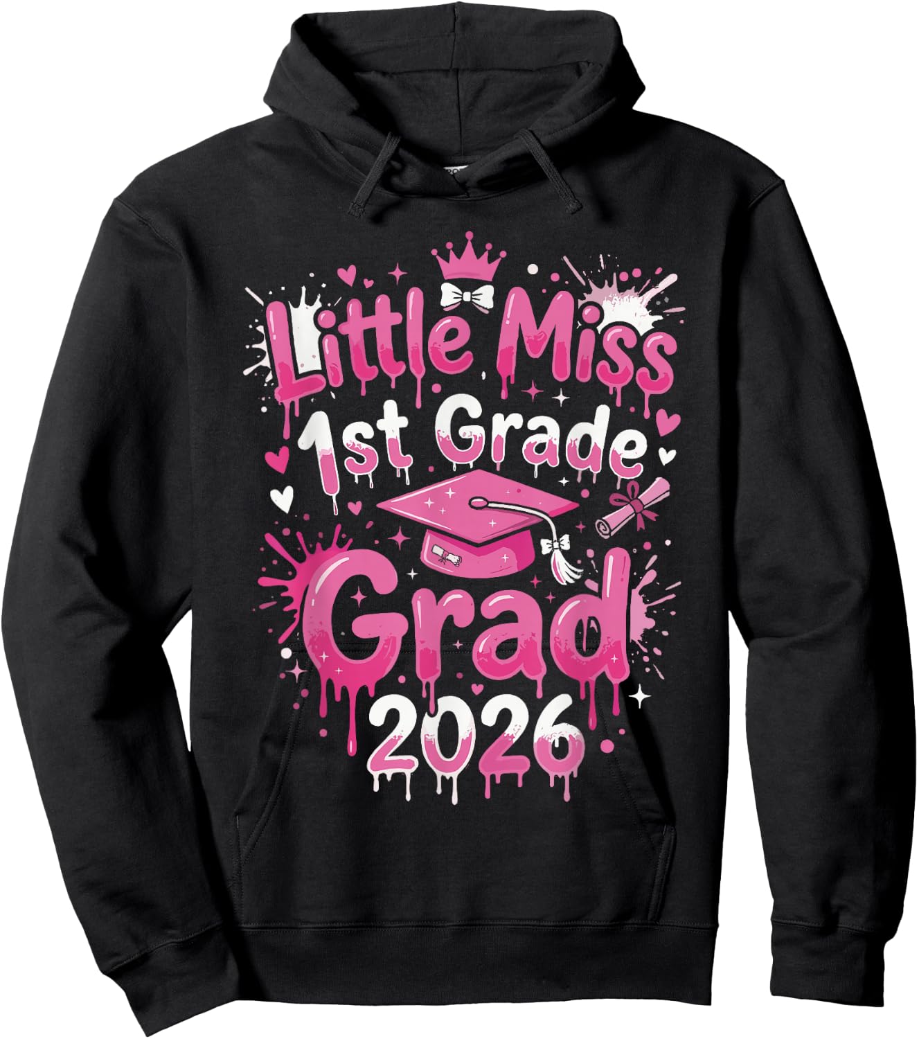 1st Grade Graduation Outfits Girls, Little 1st Grade Hoodie - Hoodie | Black