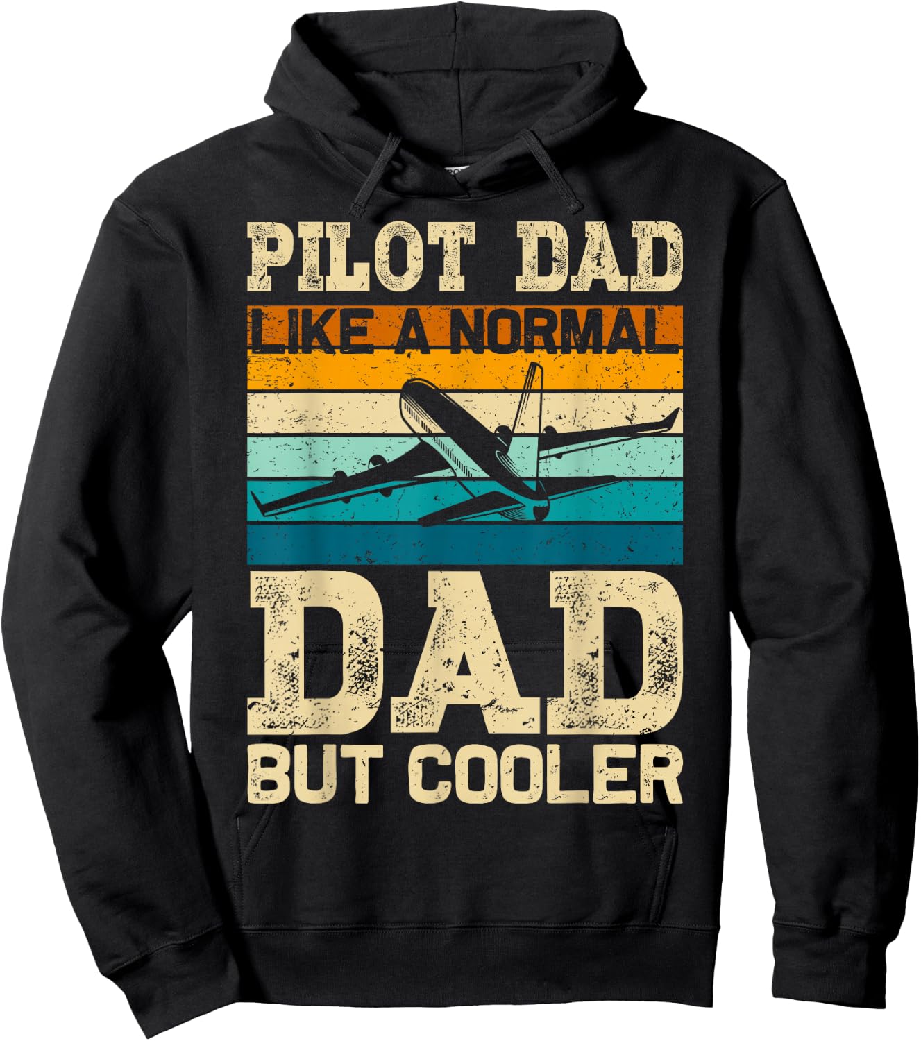 Pilot Dad Like Normal Dad Aviation Airplane Aircraft Hoodie - Hoodie | Black