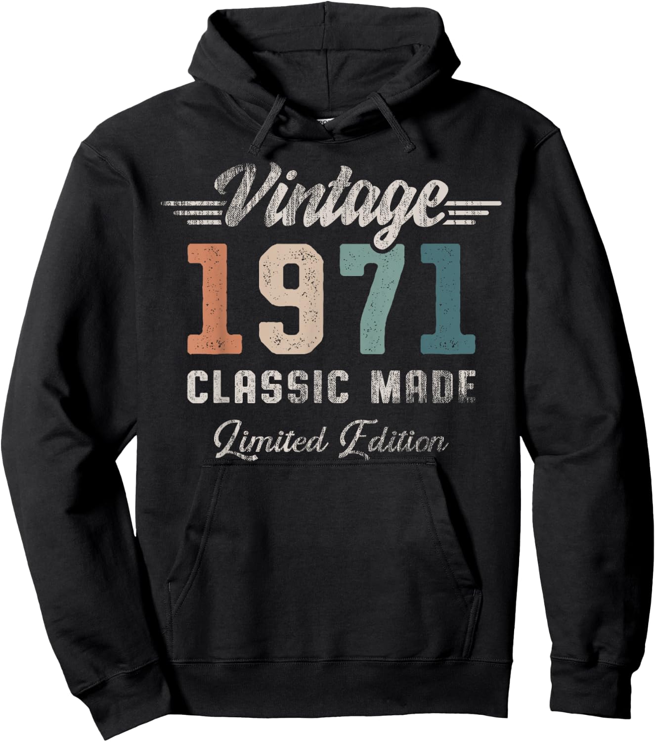 Vintage 1971 55th Birthday Classic Car Hoodie - Hoodie | Black