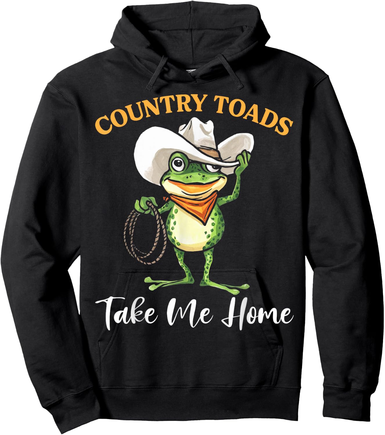 Country Toads Take Me Home Funny Hoodie - Hoodie | Black