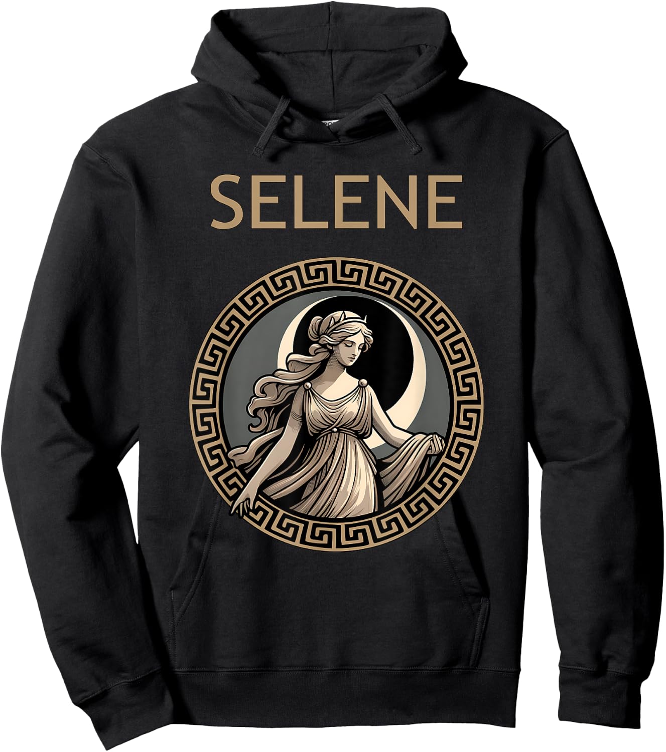 Selene Greek Goddess of the Moon Hoodie - Hoodie | Black