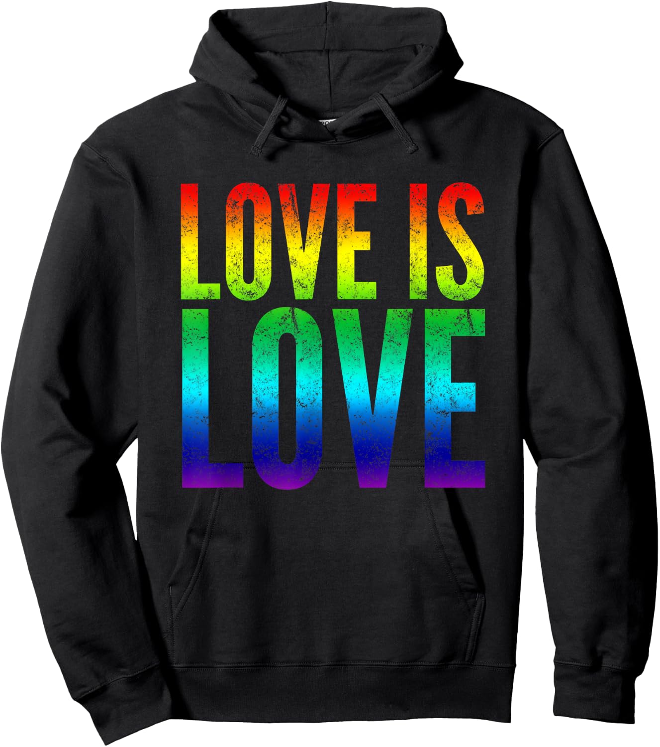 Gay Pride shirt Love is Love Rainbow Flag Colors Hoodie - Hoodie | Black
