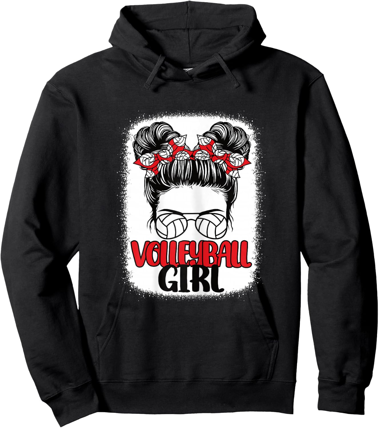 Volleyball Girl Cute Volleyball Player Women Girls Hoodie - Hoodie | Black
