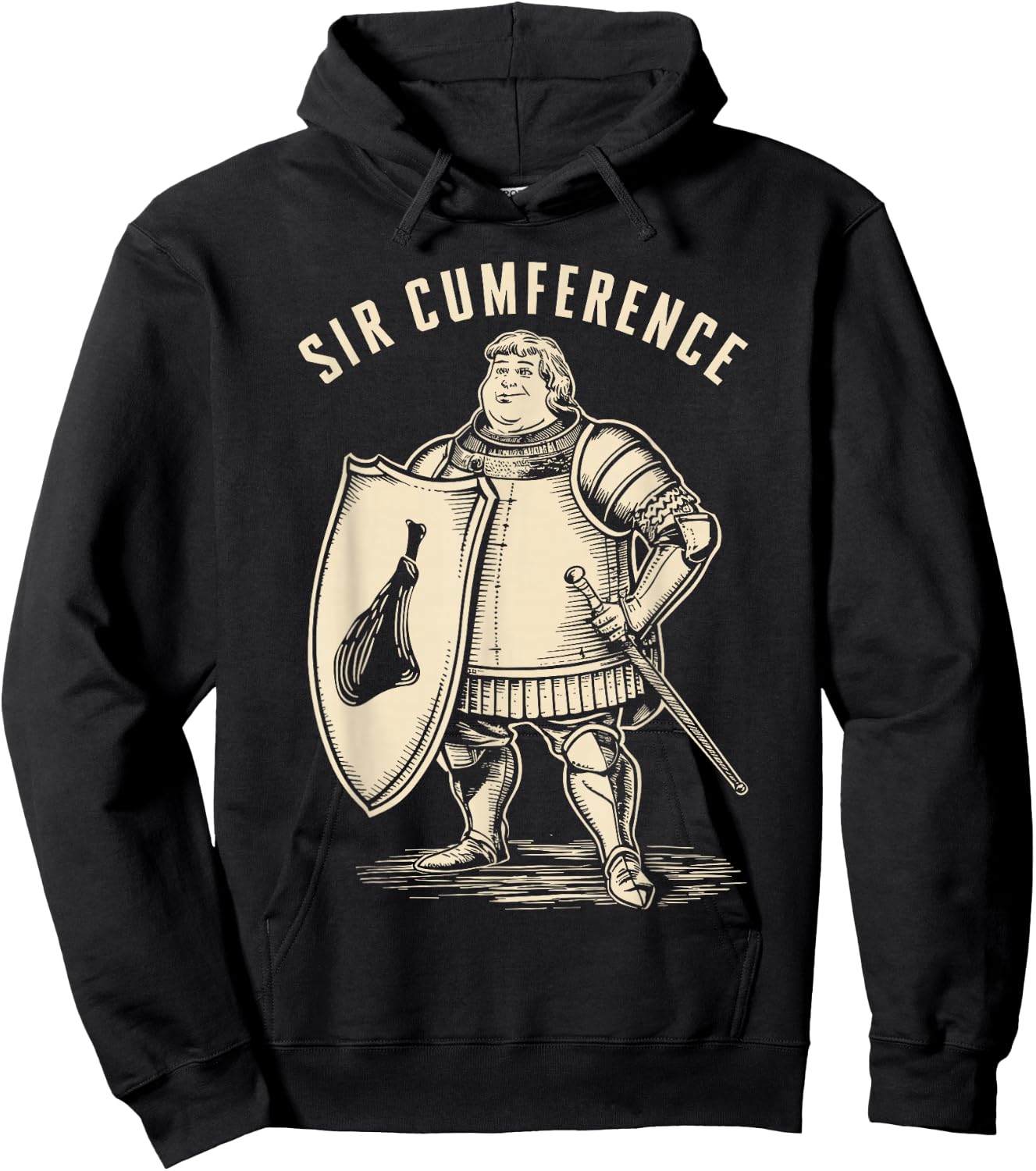 Renaissance Festival, Fat Knight Sir Cumference, Ren Faire Hoodie - Hoodie | Black