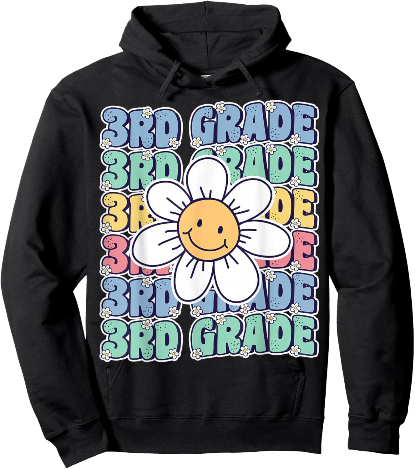 Groovy 3rd Grade Back to School First Day of Third Grade Hoodie - Hoodie | Black