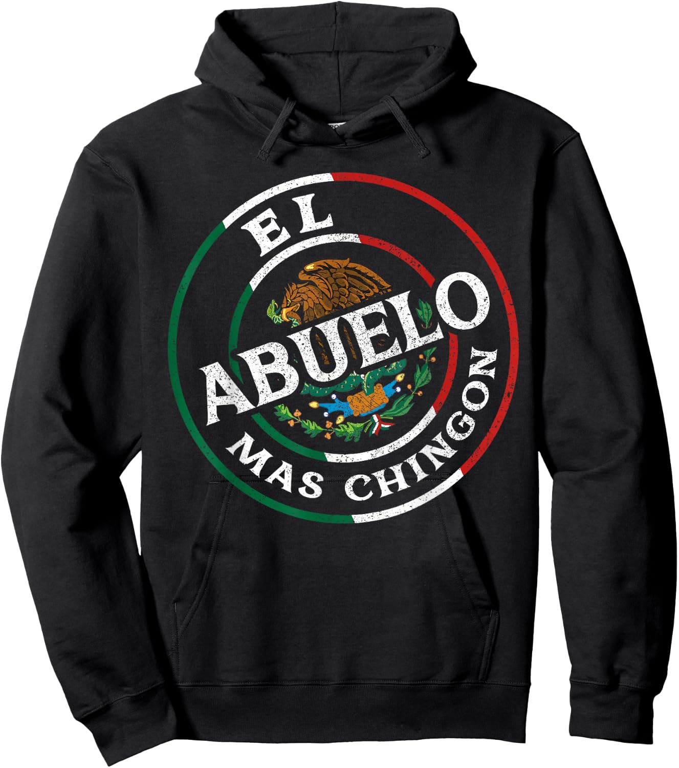 El Abuelo Mas Chingon Mexican Spanish Grandpa Fathers Day Hoodie - Hoodie | Black