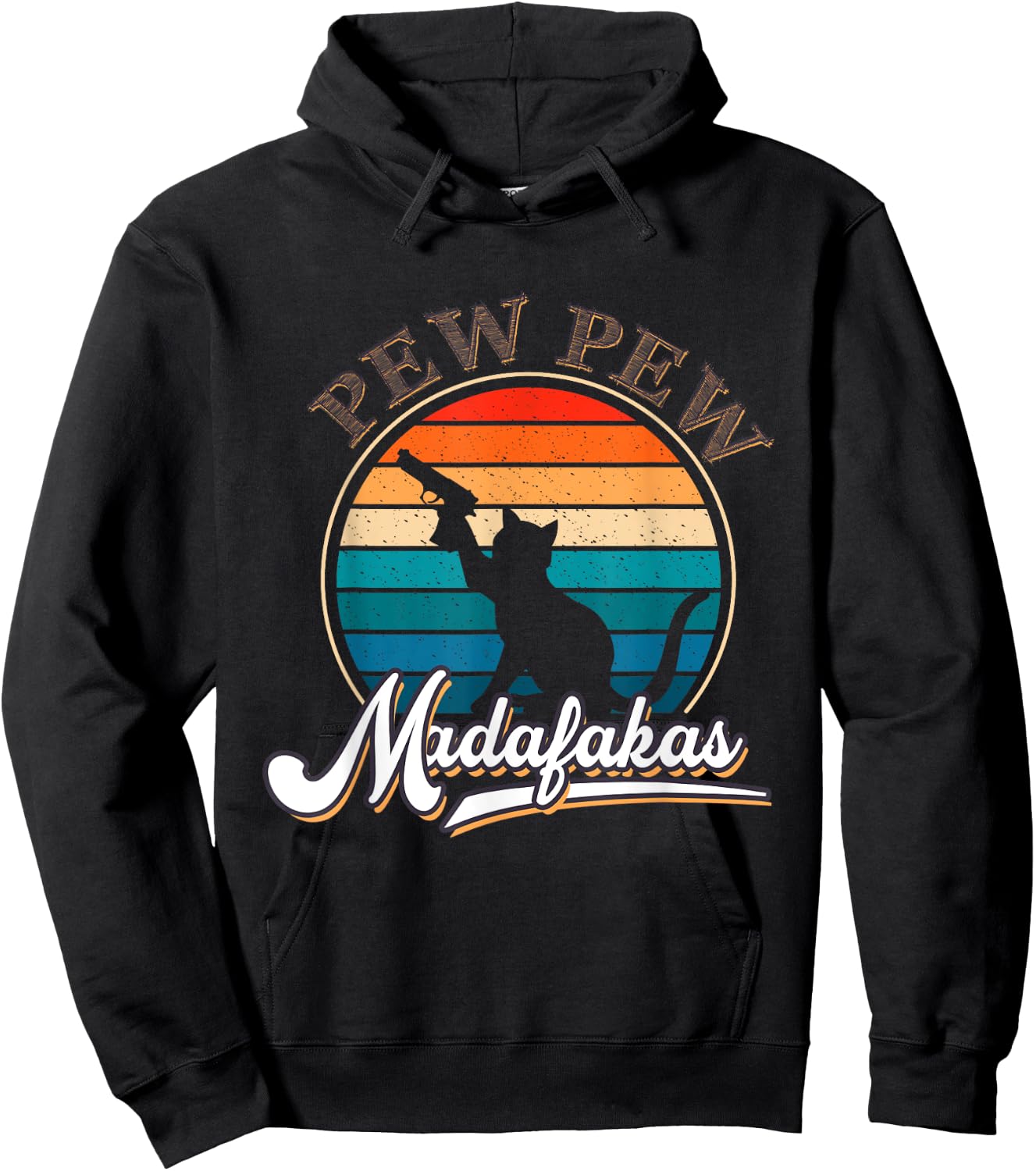 Vintage PewPew Mada-fakas Crazy Pew Cat Women Hoodie - Hoodie | Black