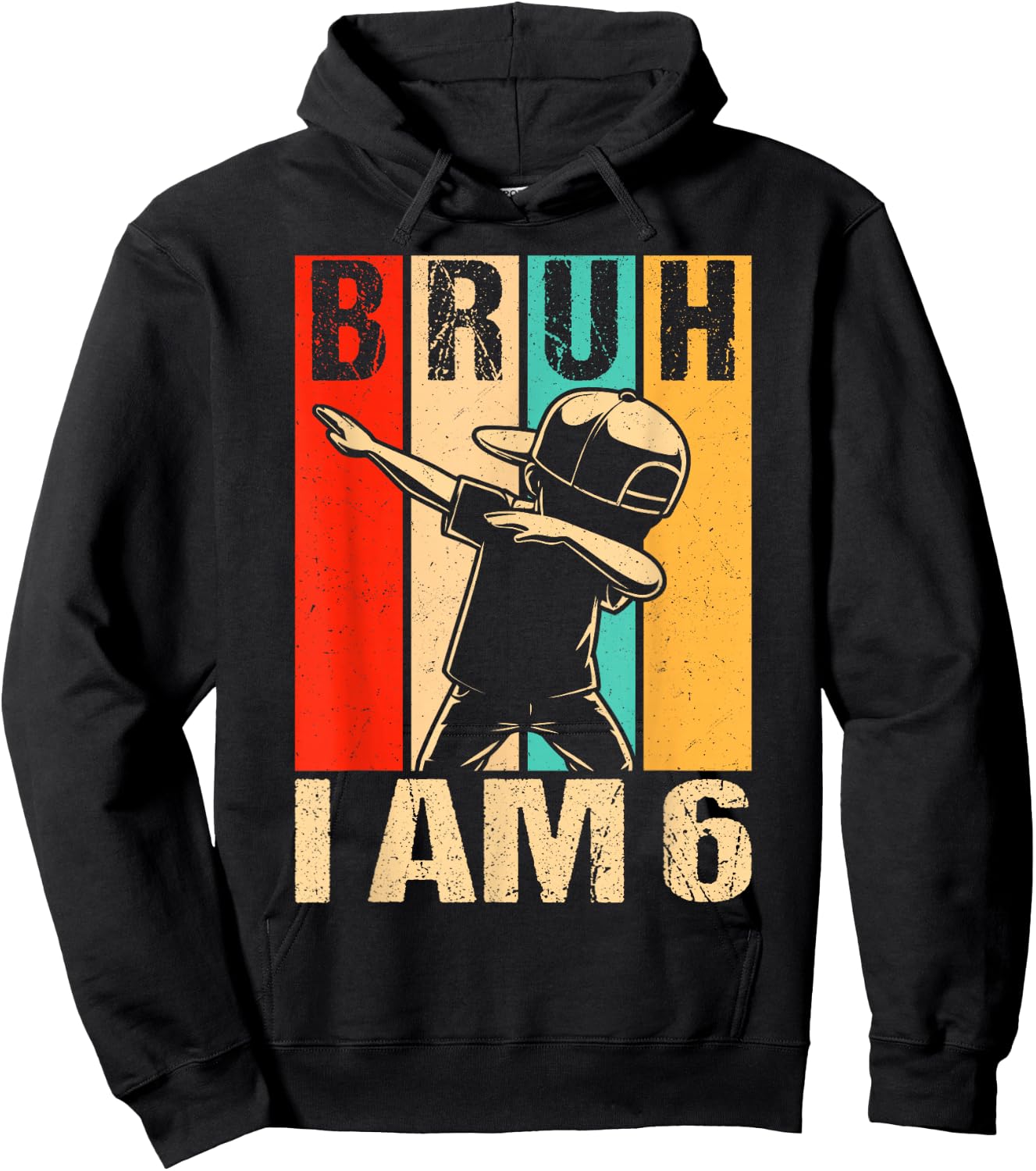 6 Year Old Birthday Dabbing Boy Bruh It's My 6th Birthday Hoodie - Hoodie | Black