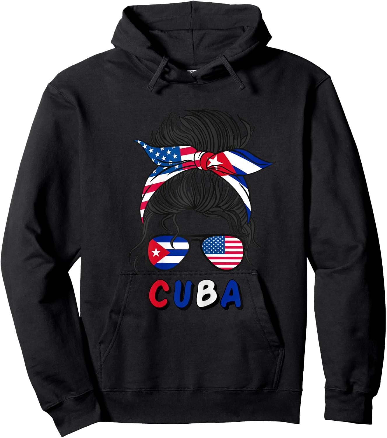 Cuba Girls USA American cuban Girl Hoodie - Hoodie | Black