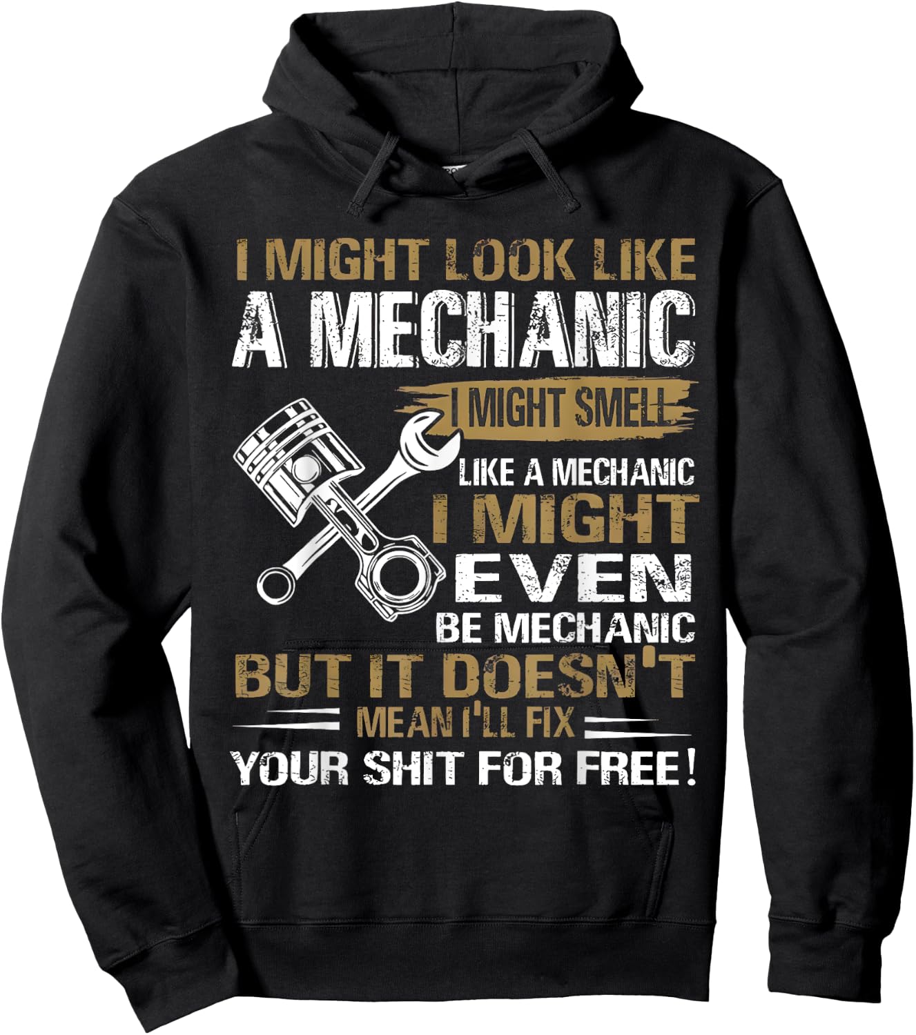 I Might Look Like A Mechanic Automotive Car Truck Bike Racin Hoodie - Hoodie | Black