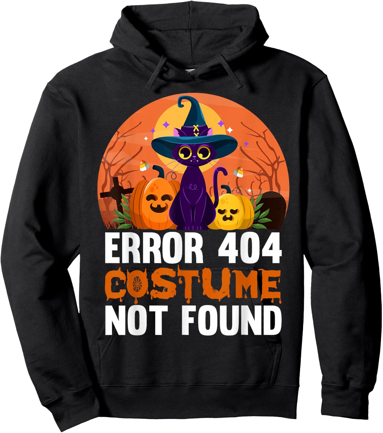 Error 404 Costume Not Found Halloween Hoodie - Hoodie | Black