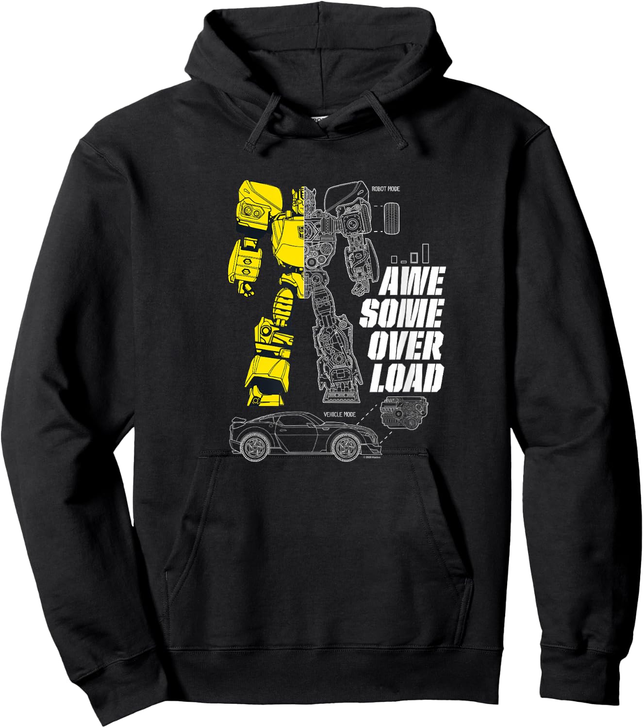 Transformers Bumblebee Awesome Overload Split Hoodie - Hoodie | Black