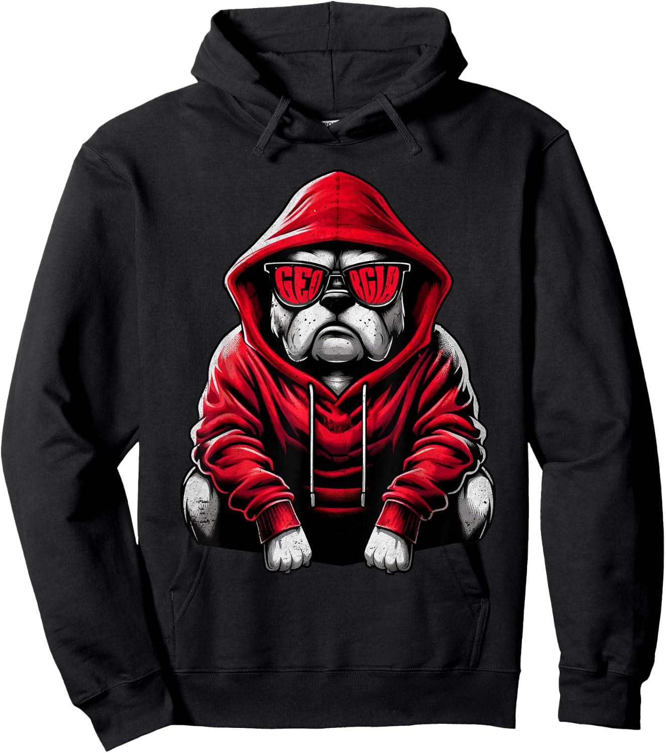 Graphic Bulldog Name Personalized | Bulldog Animal Cute Dogs Hoodie - Hoodie | Black