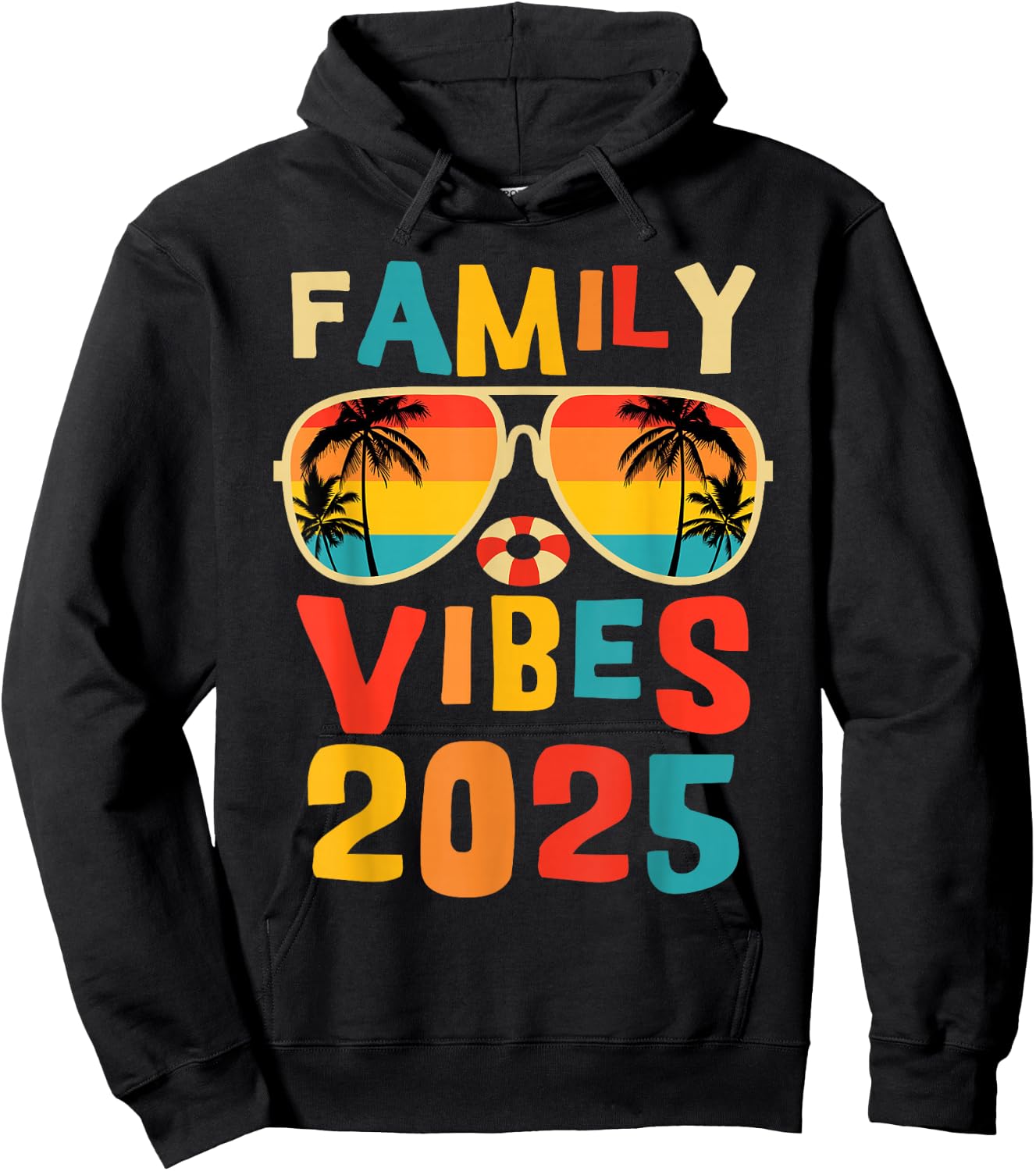 Family 2025 Vibes Family Reunion Vacation Making Memories Hoodie - Hoodie | Black