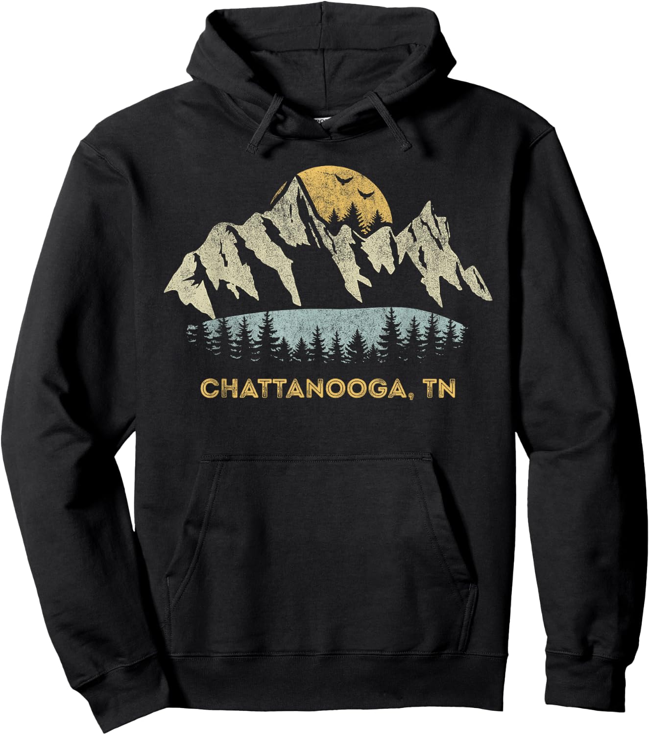 Chattanooga Tennessee Mountain Sunset Sunrise TN Hoodie - Hoodie | Black