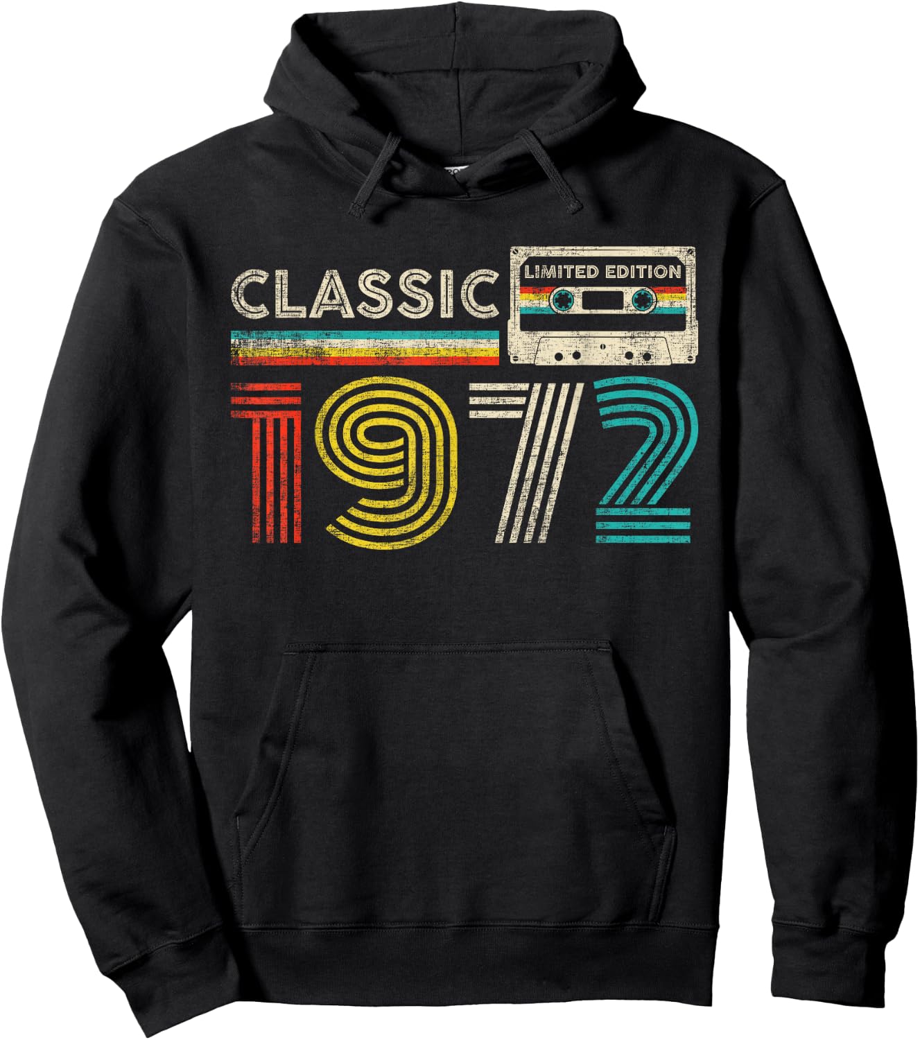 Classic 1972 Vintage 1972 Cassette Tape Men Women Birthday Hoodie - Hoodie | Black