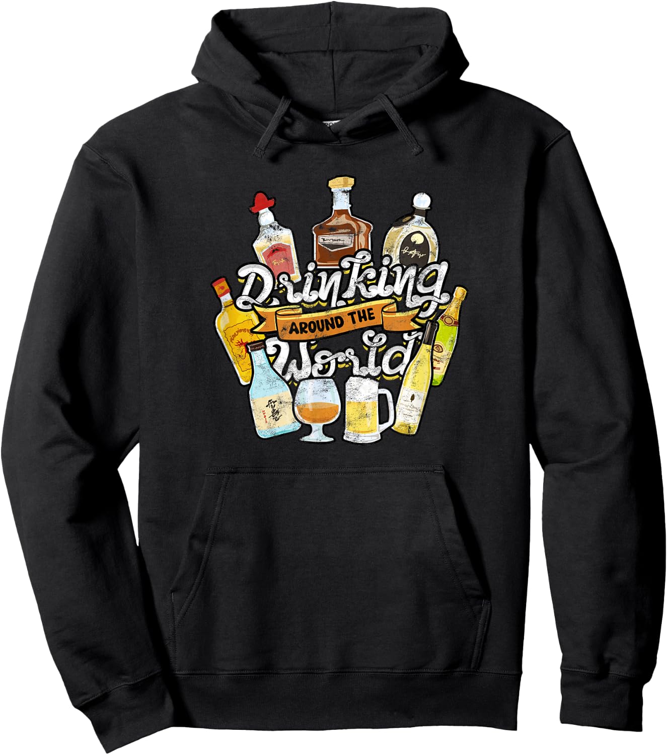 Drinking around the world - Travel Hoodie - Hoodie | Black