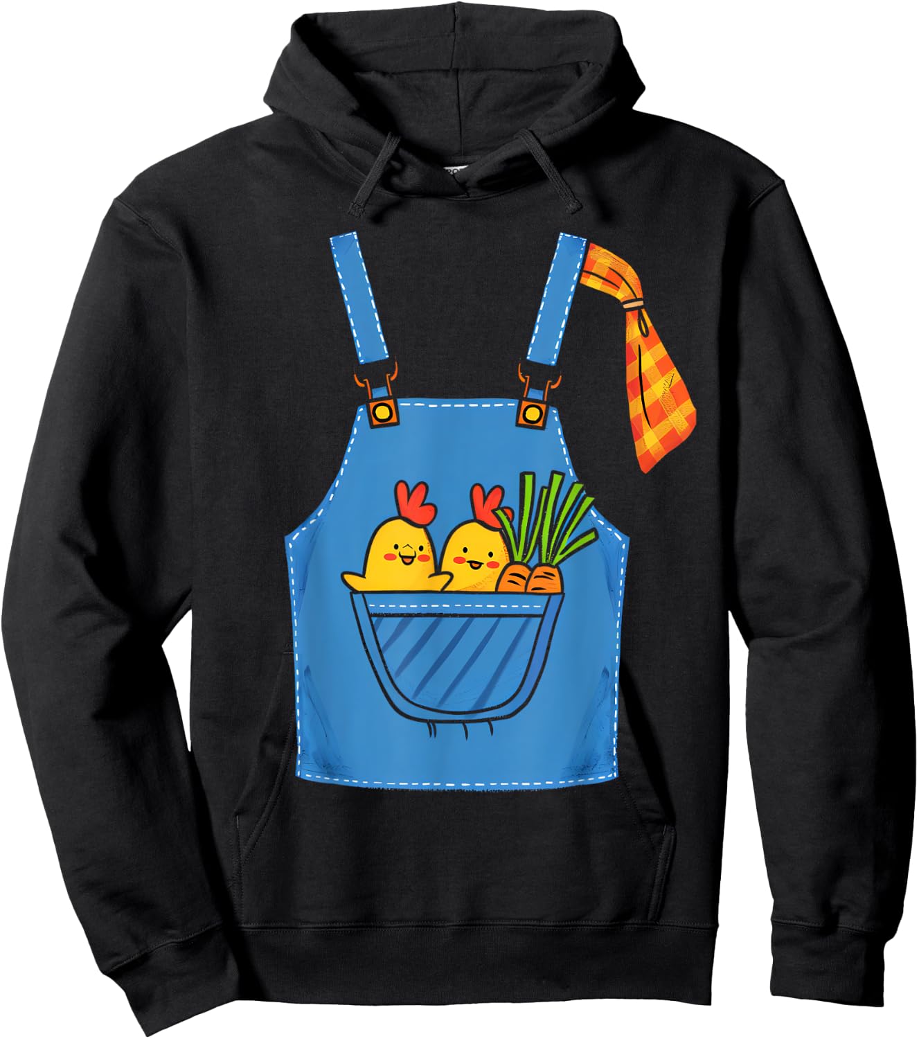 Farmer Costume Halloween Simple Cute Farm Women Men Kids Hoodie - Hoodie | Black