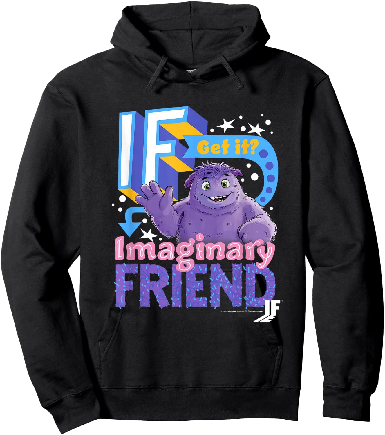 IF Movie Imaginary Friend Get It Jumble Collage Bright Logo Hoodie - Hoodie | Black