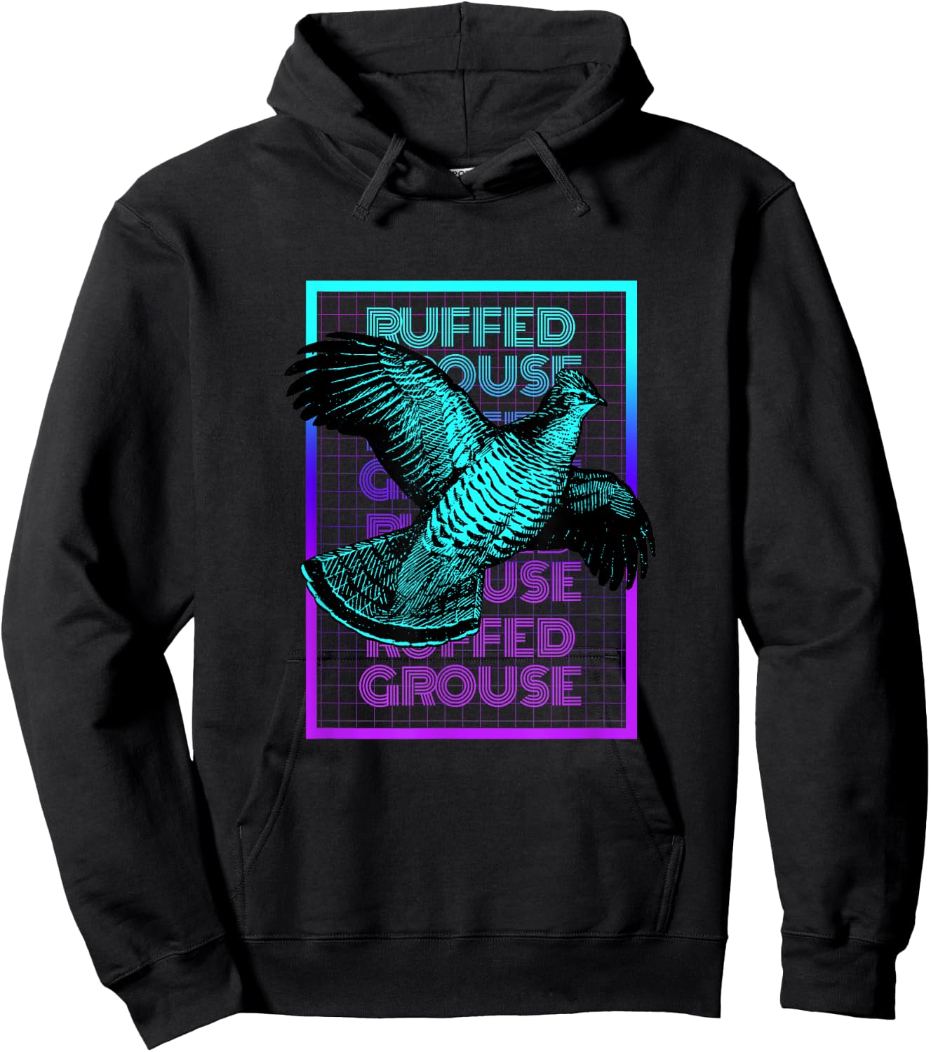 Vintage Ruffed Grouse Gifts Ruffed Grouse Birding Retro - Women's Classic Fit Black Graphic Design - Small Hoodie - Hoodie | Black