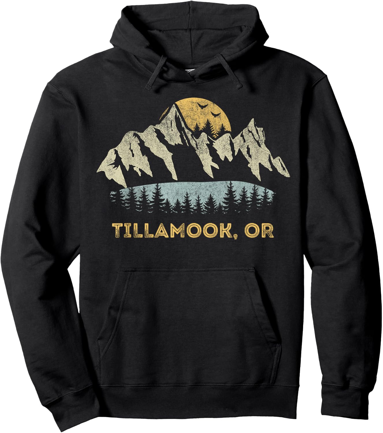 Tillamook Oregon Mountain Sunset Sunrise OR Hoodie - Hoodie | Black