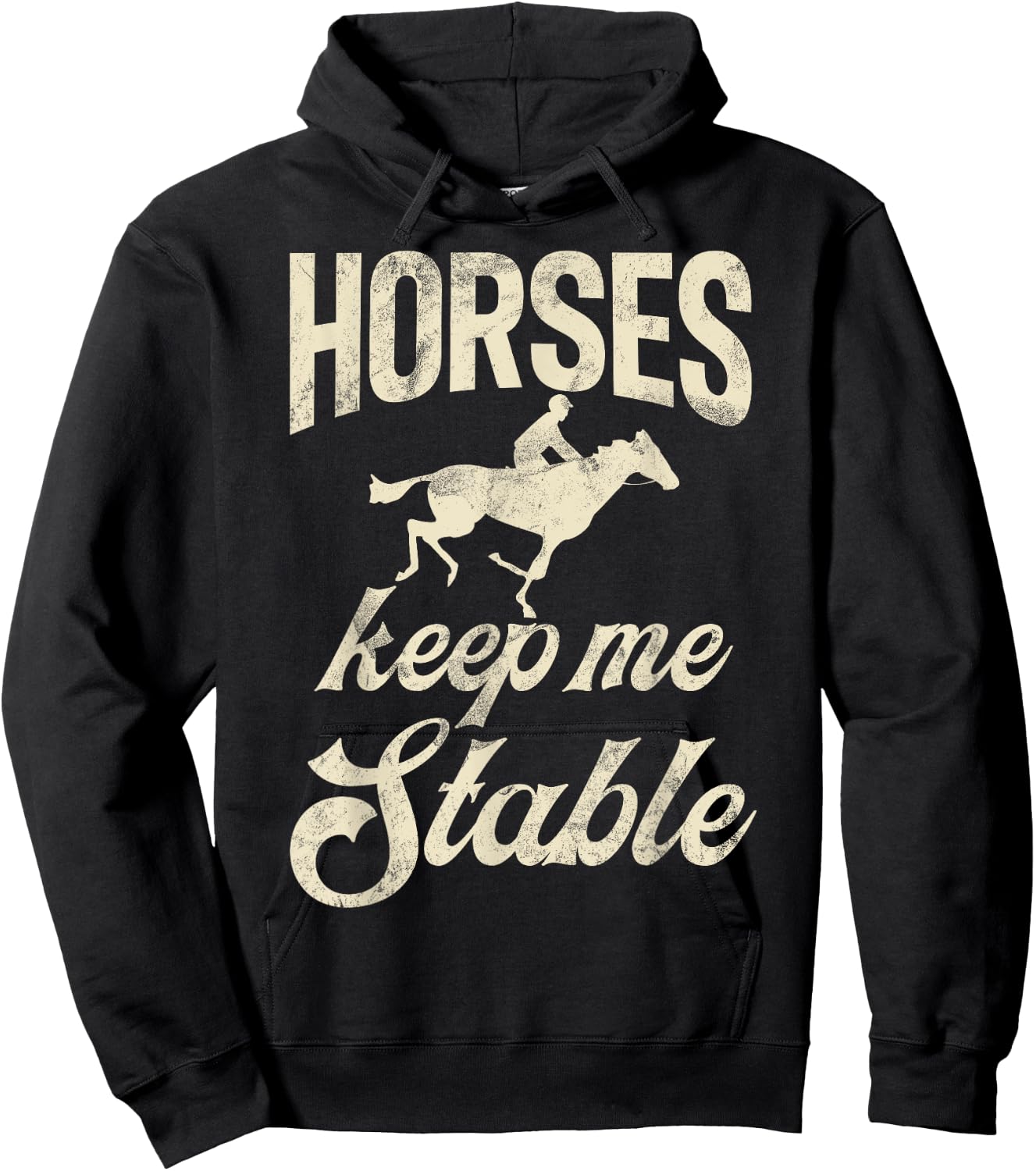 Horses keep me stable Horse Trainer Hoodie - Hoodie | Black