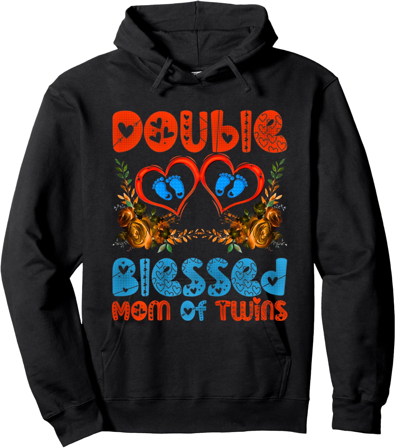 New Mom Of Twins Shirt Mother Announcement Gifts Hoodie - Hoodie | Black