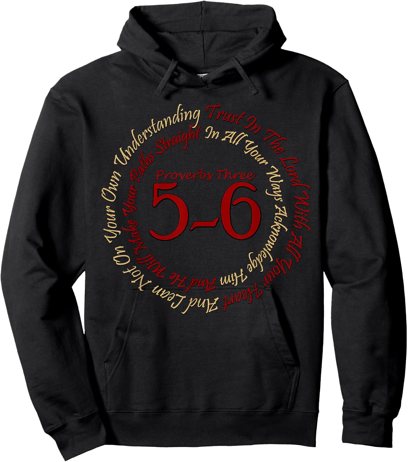 Christian Religious Proverbs 3:5-6 Trust In The Lord Hoodie - Hoodie | Black