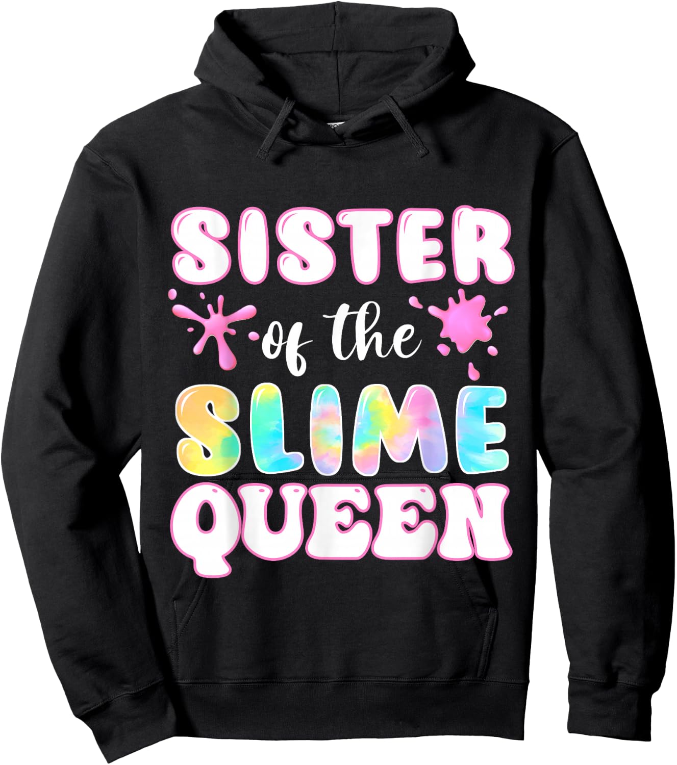 Birthday Matching Party sister of the Slime Queen Girls Hoodie - Hoodie | Black