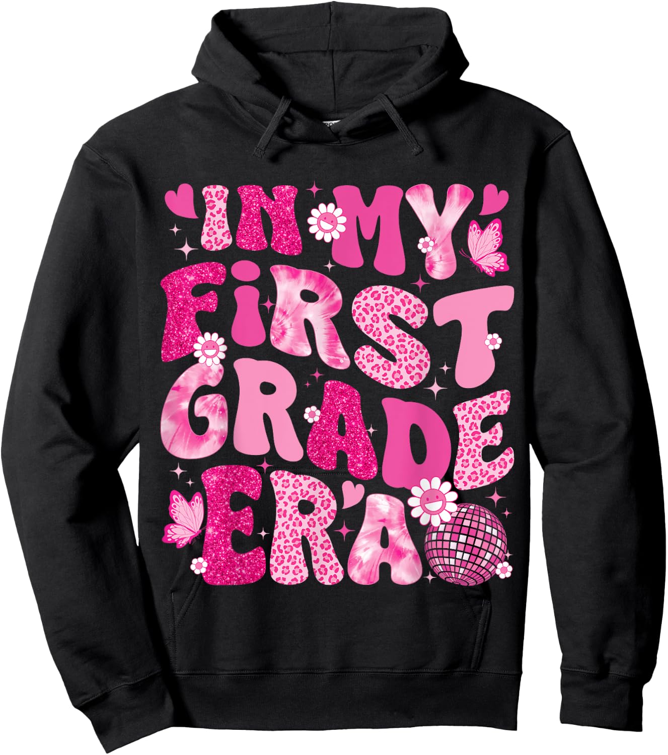 In My First Grade Era Teachers Women Back To School Girls Hoodie - Hoodie | Black