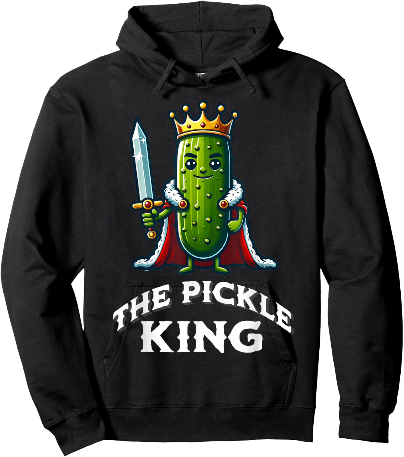 The Pickle King Funny Boys Pickle Lover Hoodie - Hoodie | Black