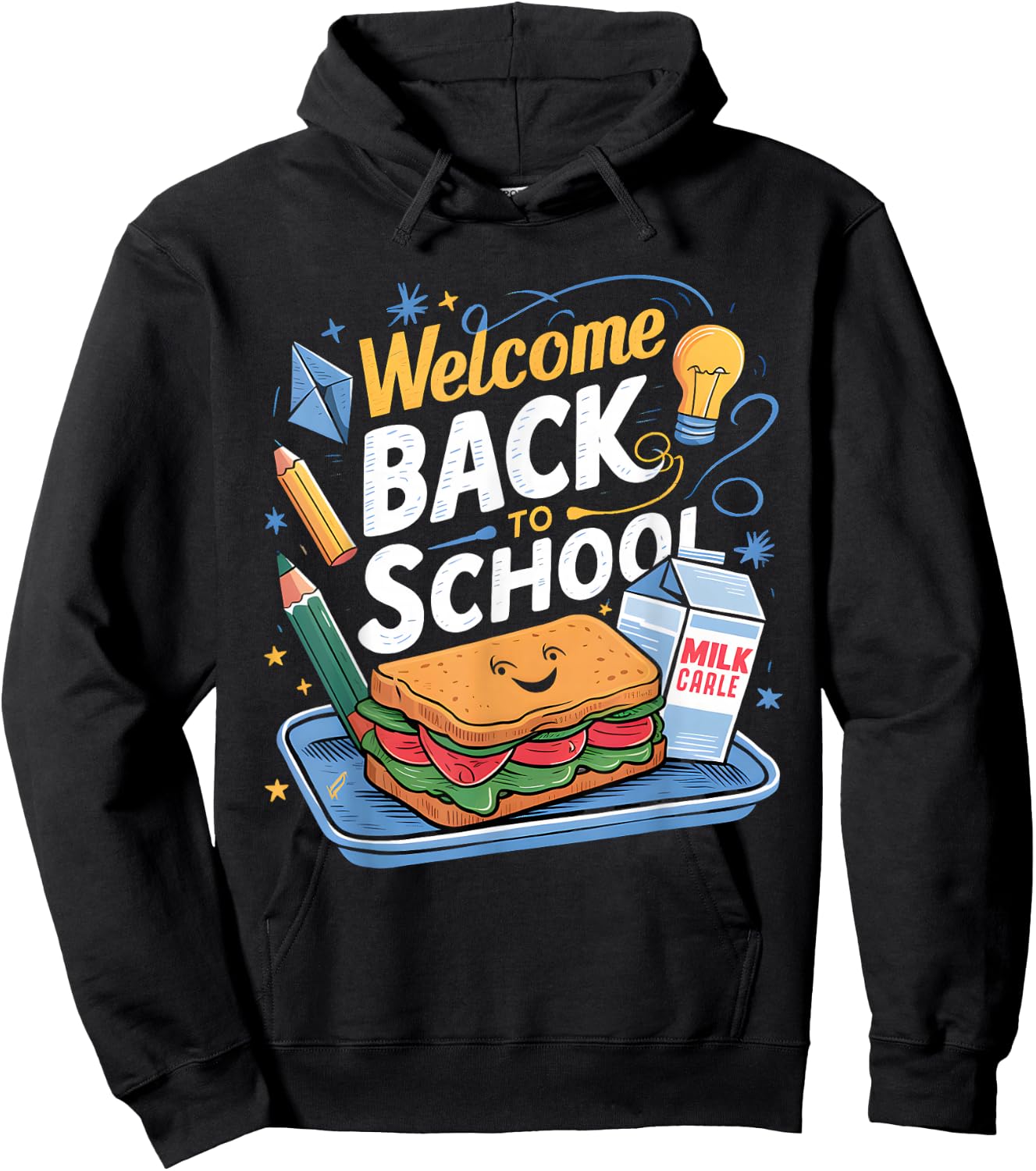 Welcome Back to School Lunch Lady First Day of School Hoodie - Hoodie | Black