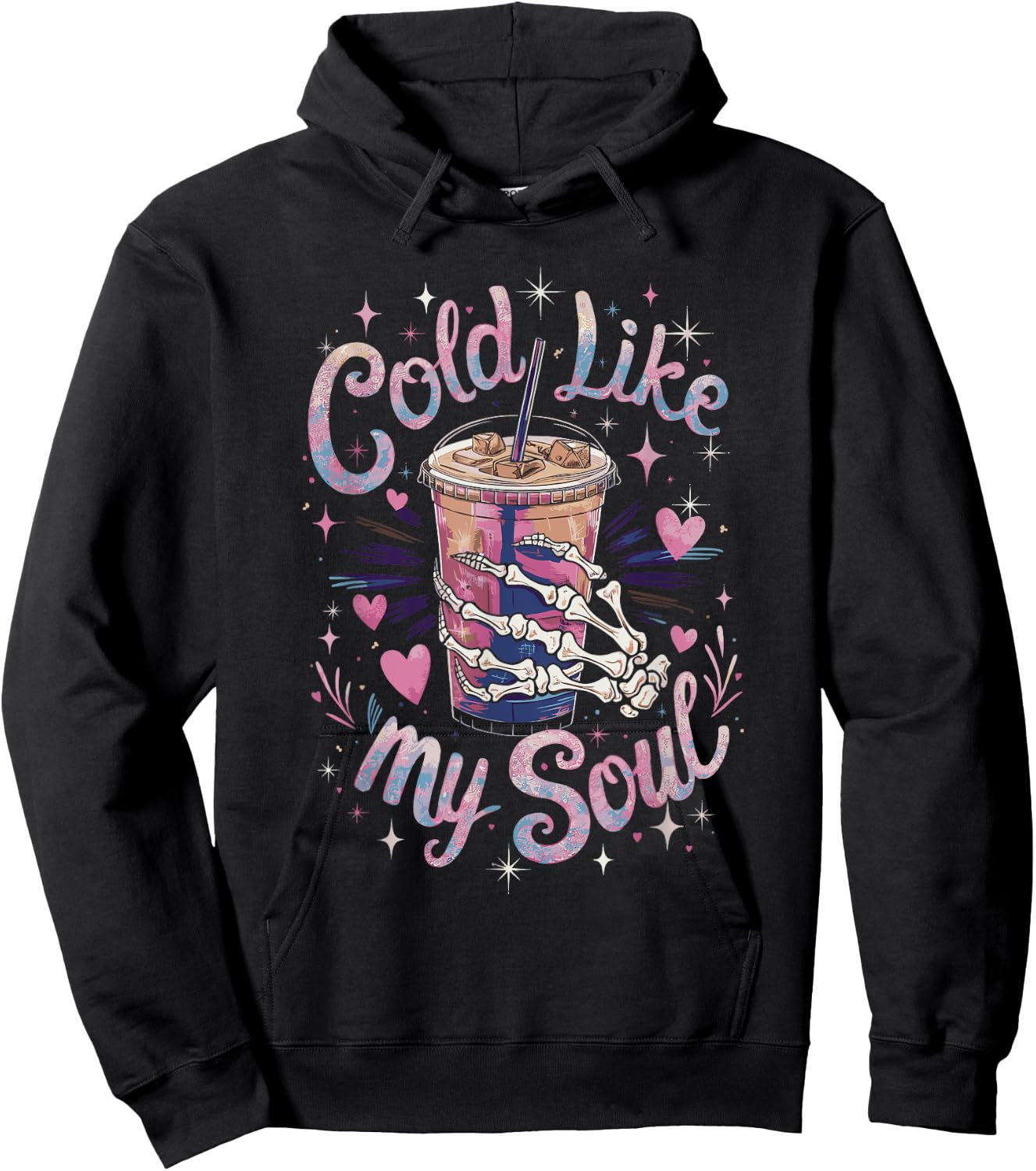 Cold Like My Soul Coffee Sarcastic Hoodie - Hoodie | Black