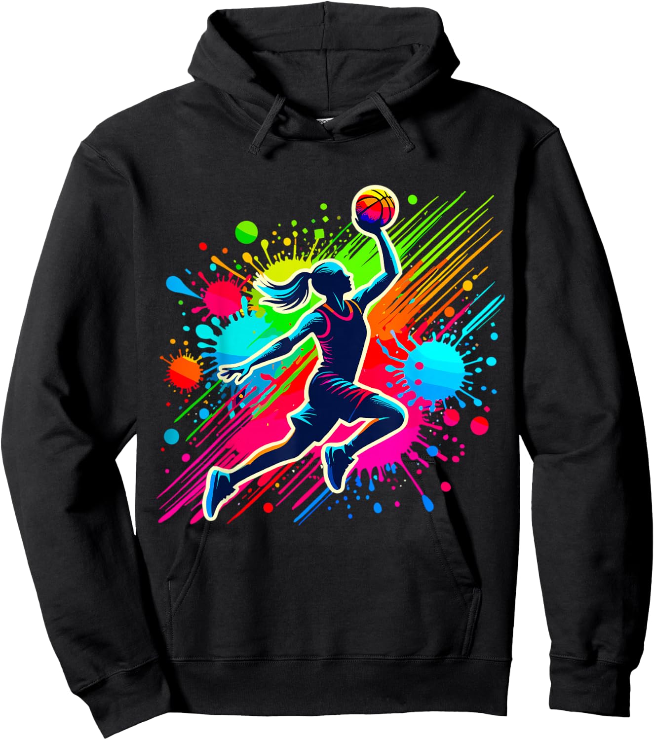 Basketball Player Girl Hoodie - Hoodie | Black
