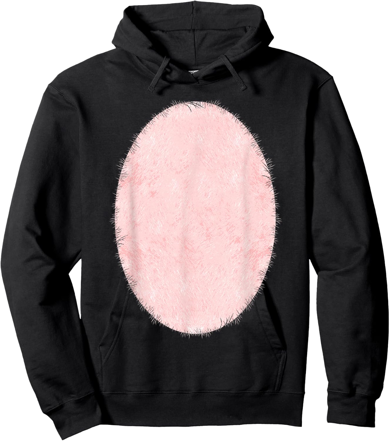 Halloween Pop Belly Pink Pig Costume Hoodie - Hoodie | Black