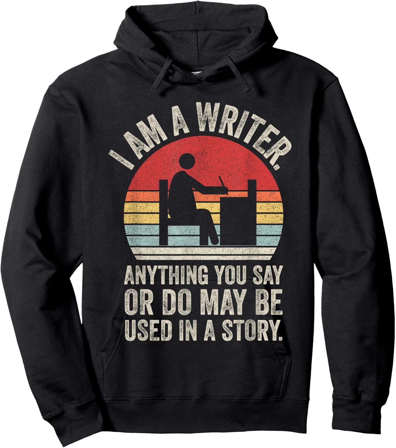Catch Some Rays Vintage Retro I Am A Writer Funny Author Writer Gift Hoodie - Hoodie | Black