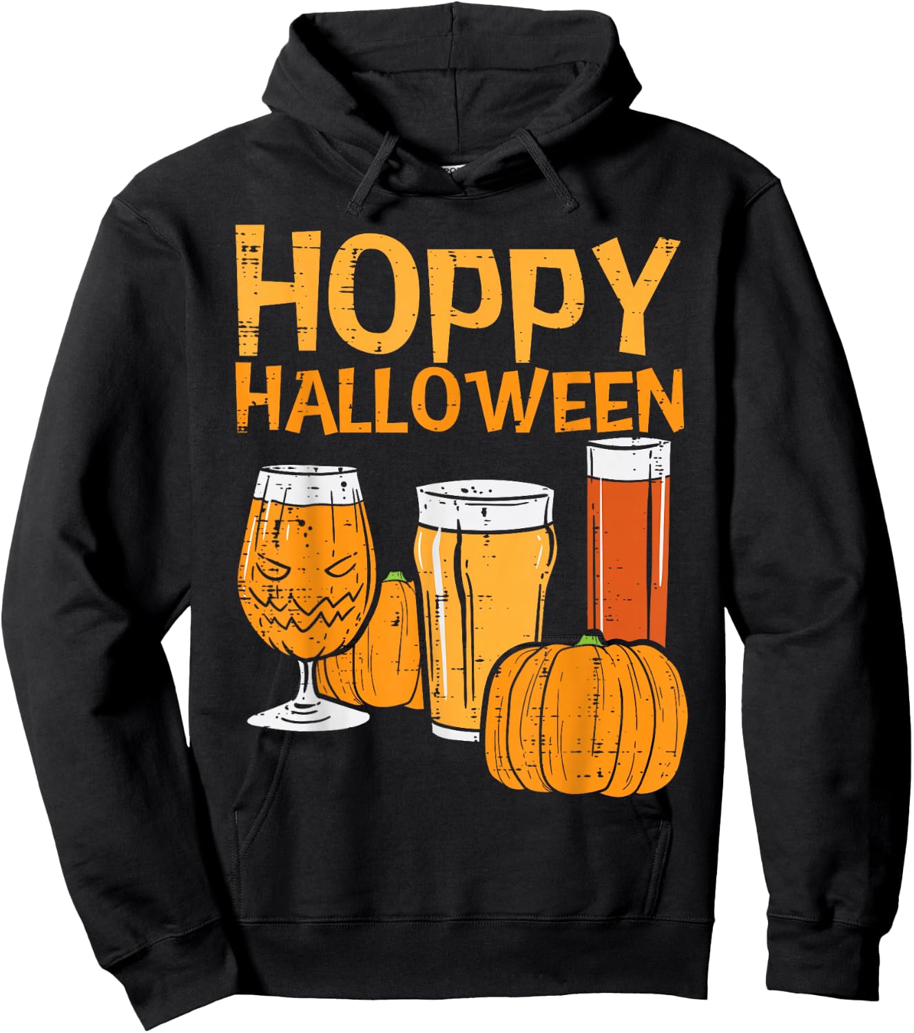Hoppy Halloween Funny Dad Halloween Beer Men Grandpa Uncle Hoodie - Hoodie | Black