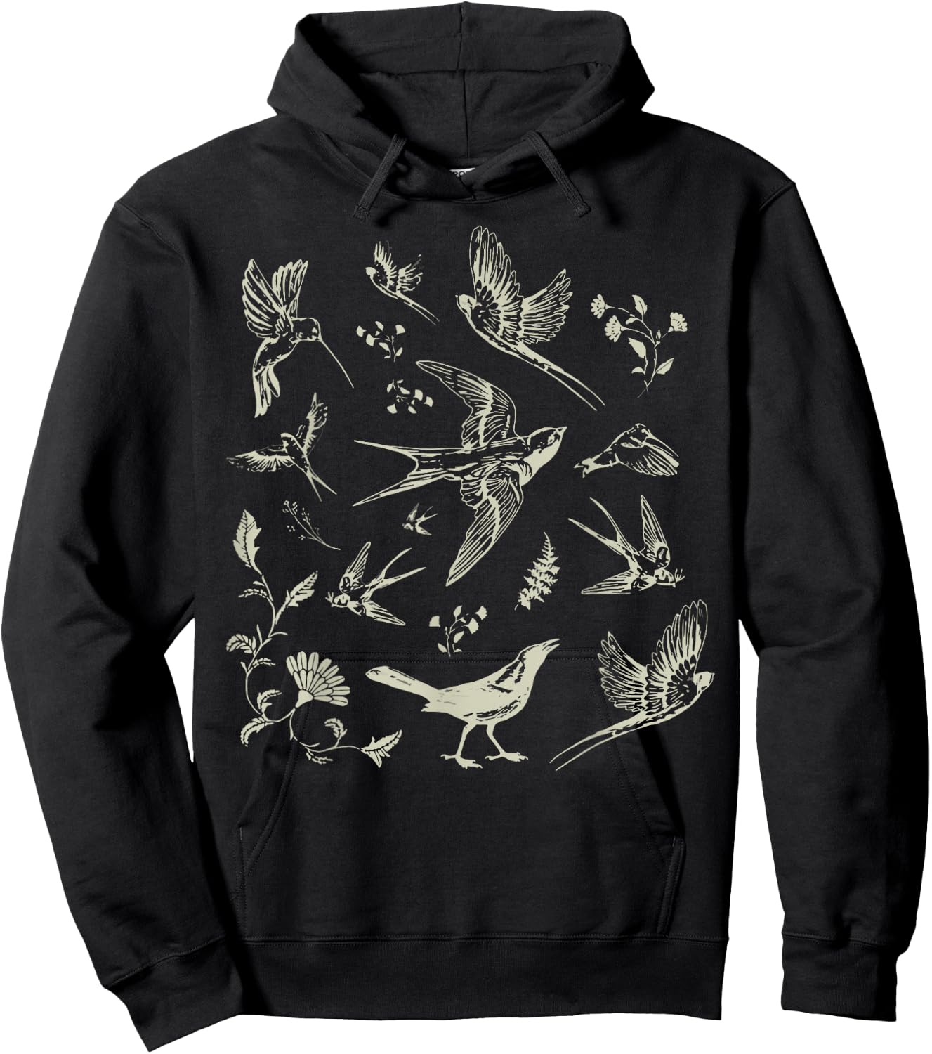 Vintage Bird Lover Birding Bird Watching Birder Bird Watcher Hoodie - Hoodie | Black