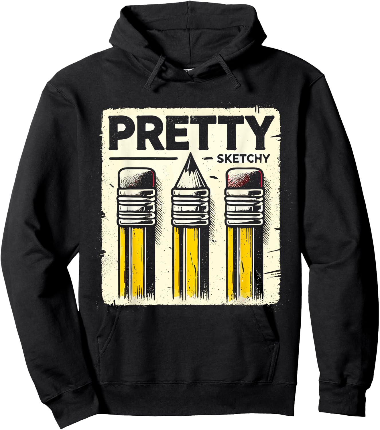 Pretty Sketchy Artist Pencils Sketch Sketching Paint Artist Hoodie - Hoodie | Black