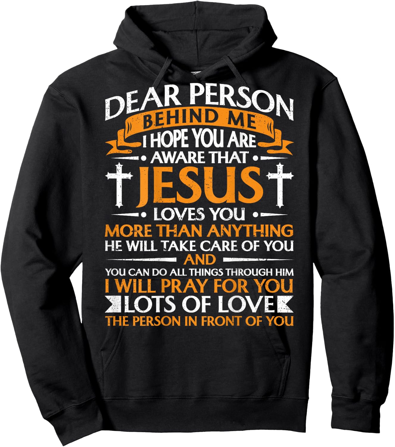 Dear Person Behind me Christian Jesus Believer (Backprint) Hoodie - Hoodie | Black