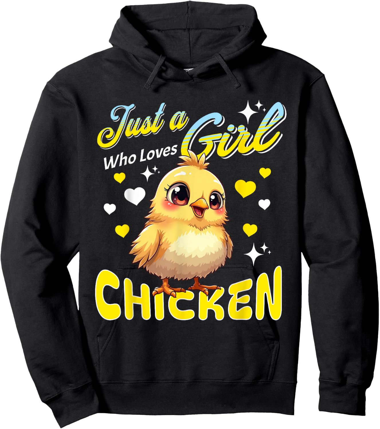Just a Girl Who Loves Chicken Dress and Kids Hoodie - Hoodie | Black