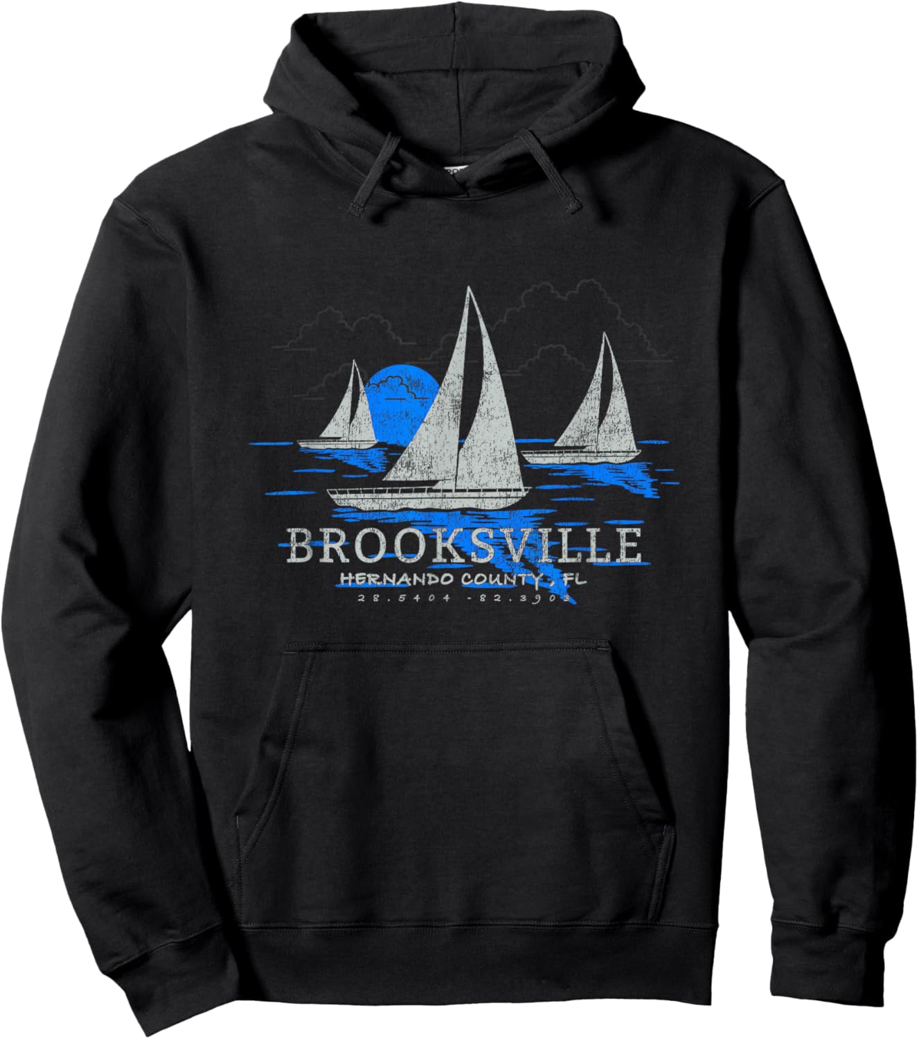 Brooksville Florida Yachting Souvenir Brooksville Hoodie - Hoodie | Black