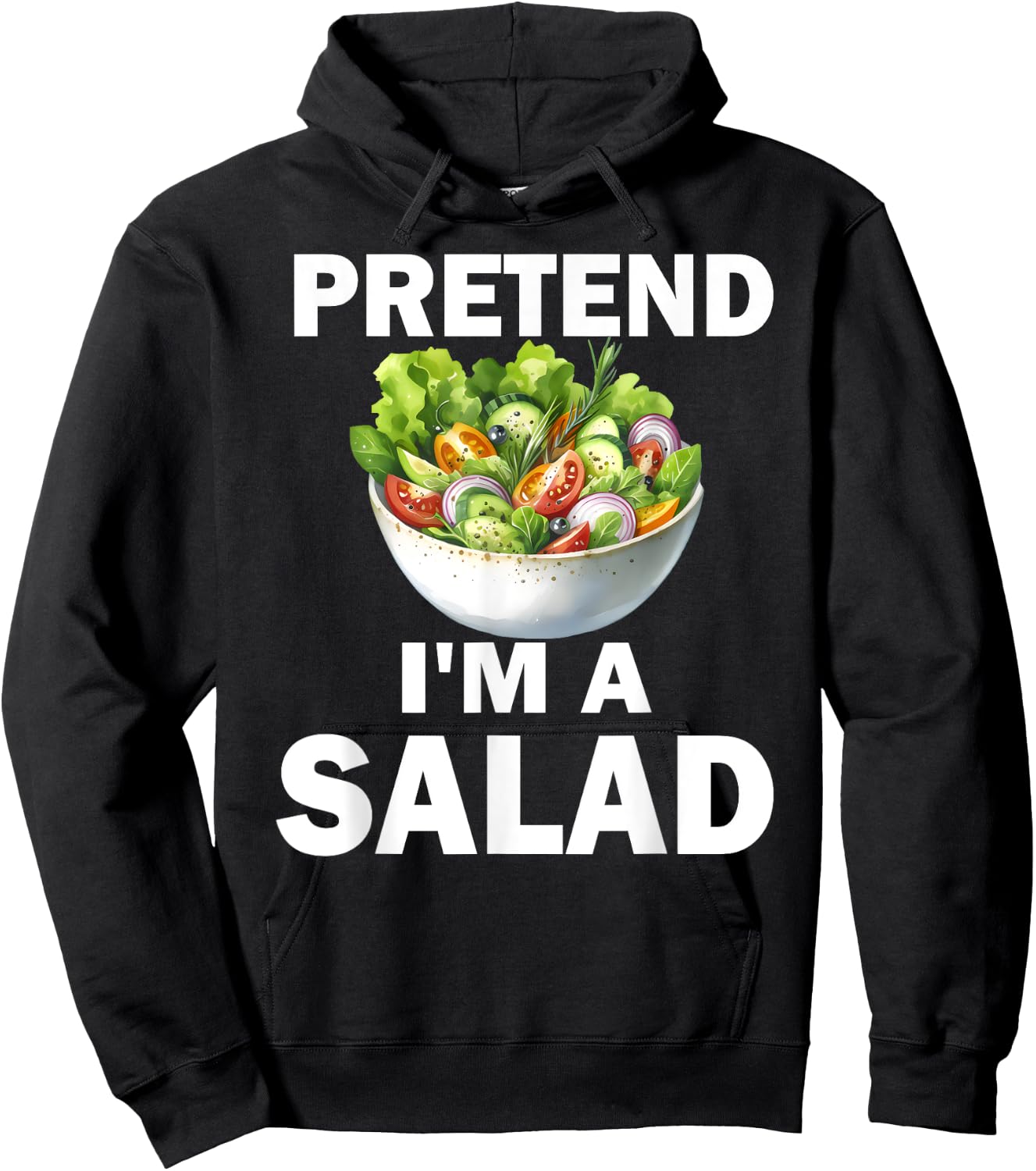 Whimsical Salad Costume Pretend I'm a Salad Hoodie - Hoodie | Black