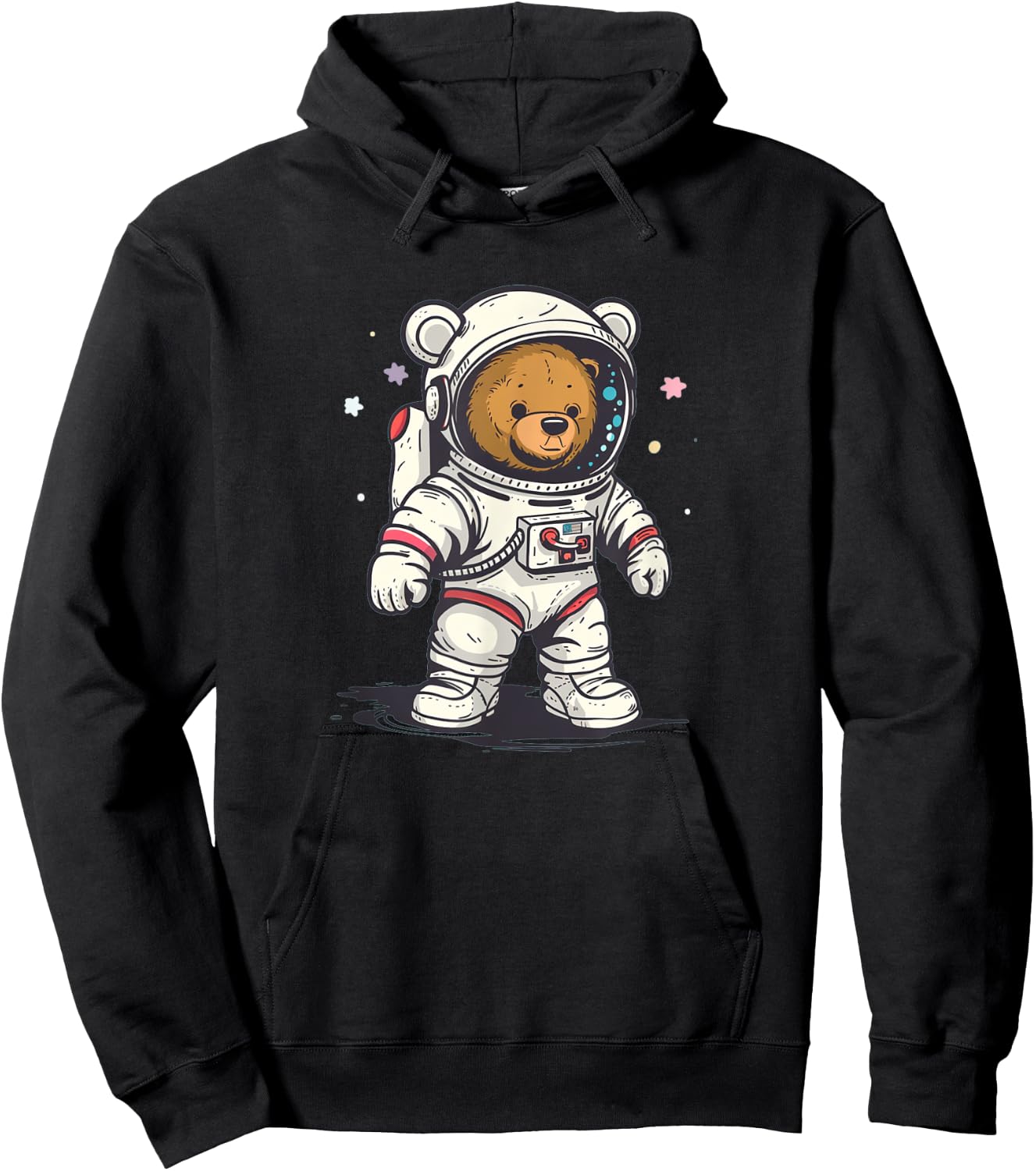 Funny Space Teddy Costume for Bear and Astronaut Lovers Hoodie - Hoodie | Black
