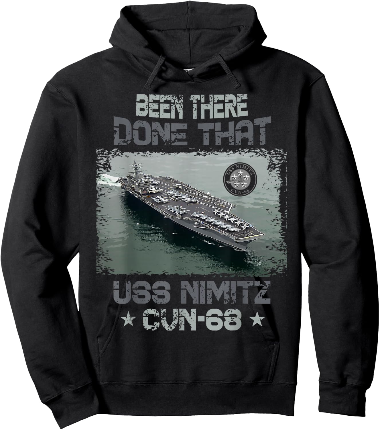 USS Nimitz Aircraft Carrier US Military Hoodie - Hoodie | Black
