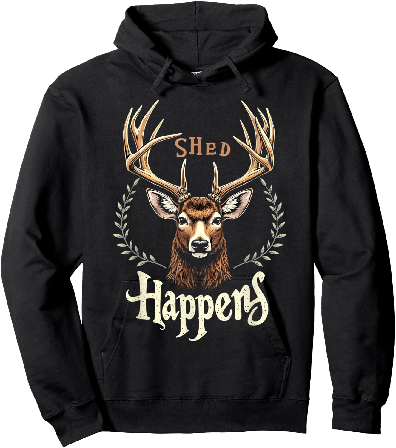 Shed Happens Antler Collecting Deer Shed Hunter Hoodie - Hoodie | Black