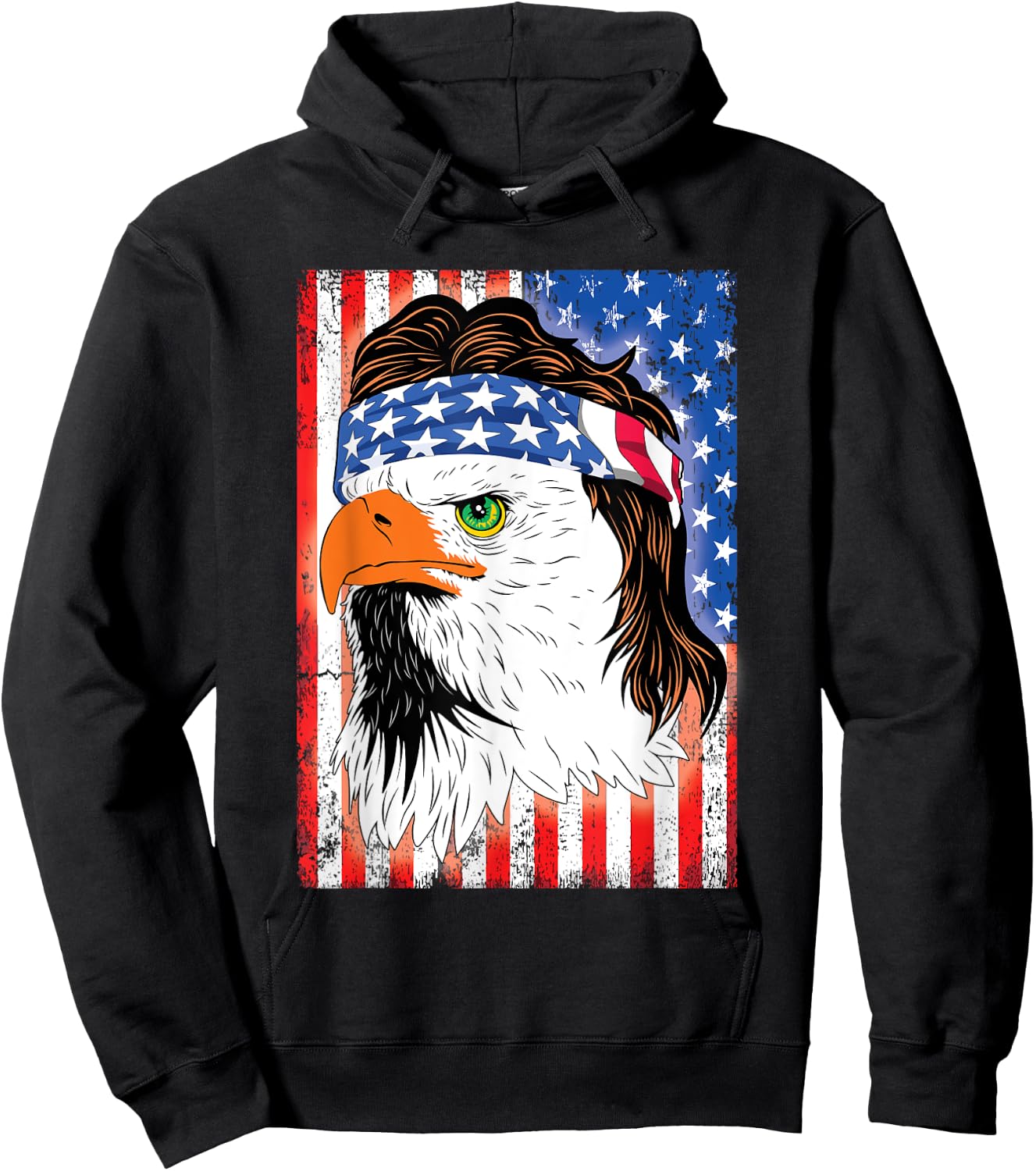 4th of July eagle costume shirt men women kids outfit Hoodie - Hoodie | Black