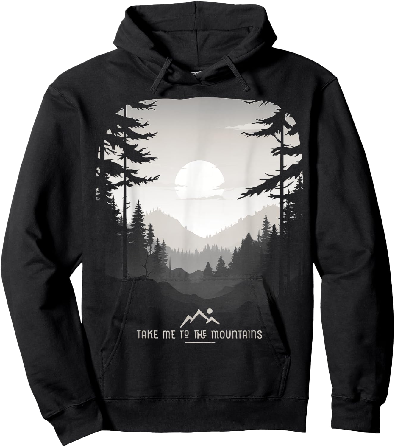 Take Me To The Mountains Forest Hiking Travel Camp Adventure Hoodie - Hoodie | Black